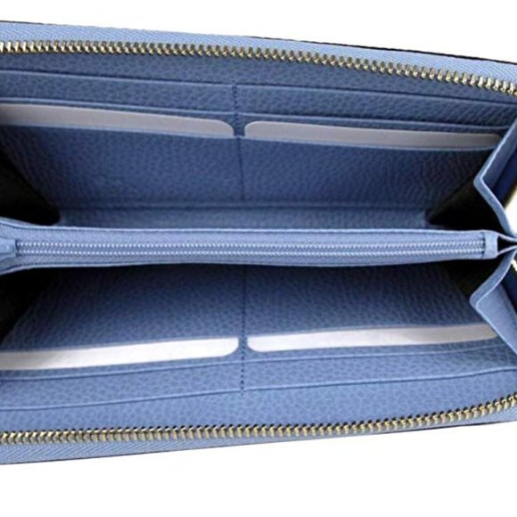 Gucci Original Leather Dollar Calf Wallet in Mineral Blue NEW IN BOX - Picture 8 of 9